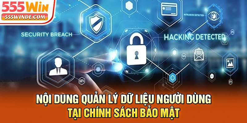 Nội dung quản lý dữ liệu người dùng tại chính sách bảo mật